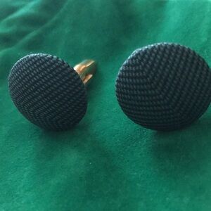 Vintage Green and Black Button Cufflinks